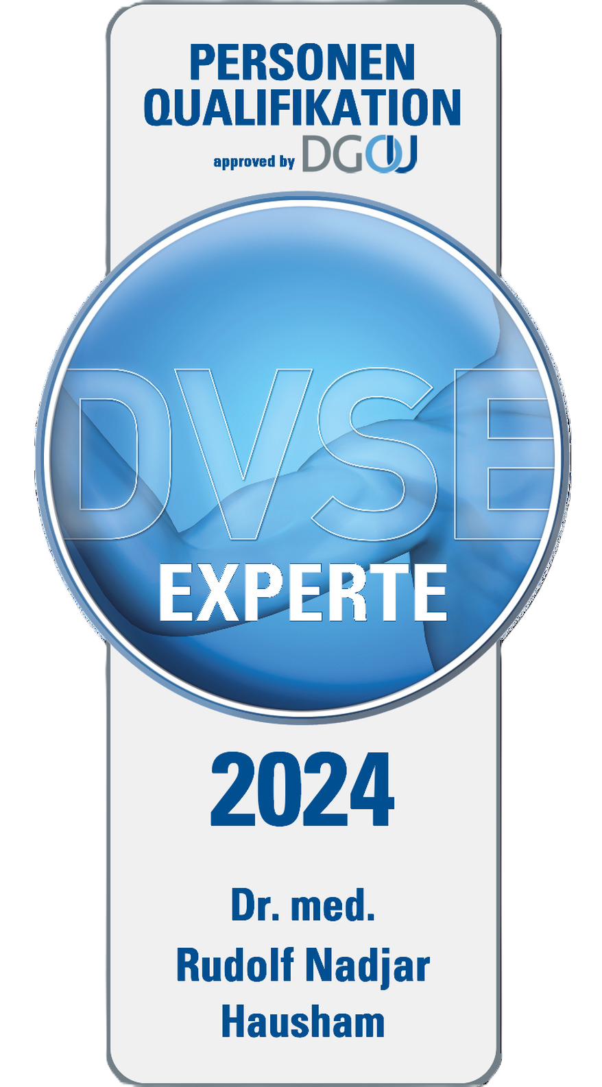 Siegel DVSE Experte Dr. Nadjar