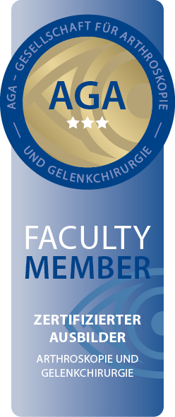 Das Siegel von Faculty Member - Arthroskopie und Gelenkchirurgie.